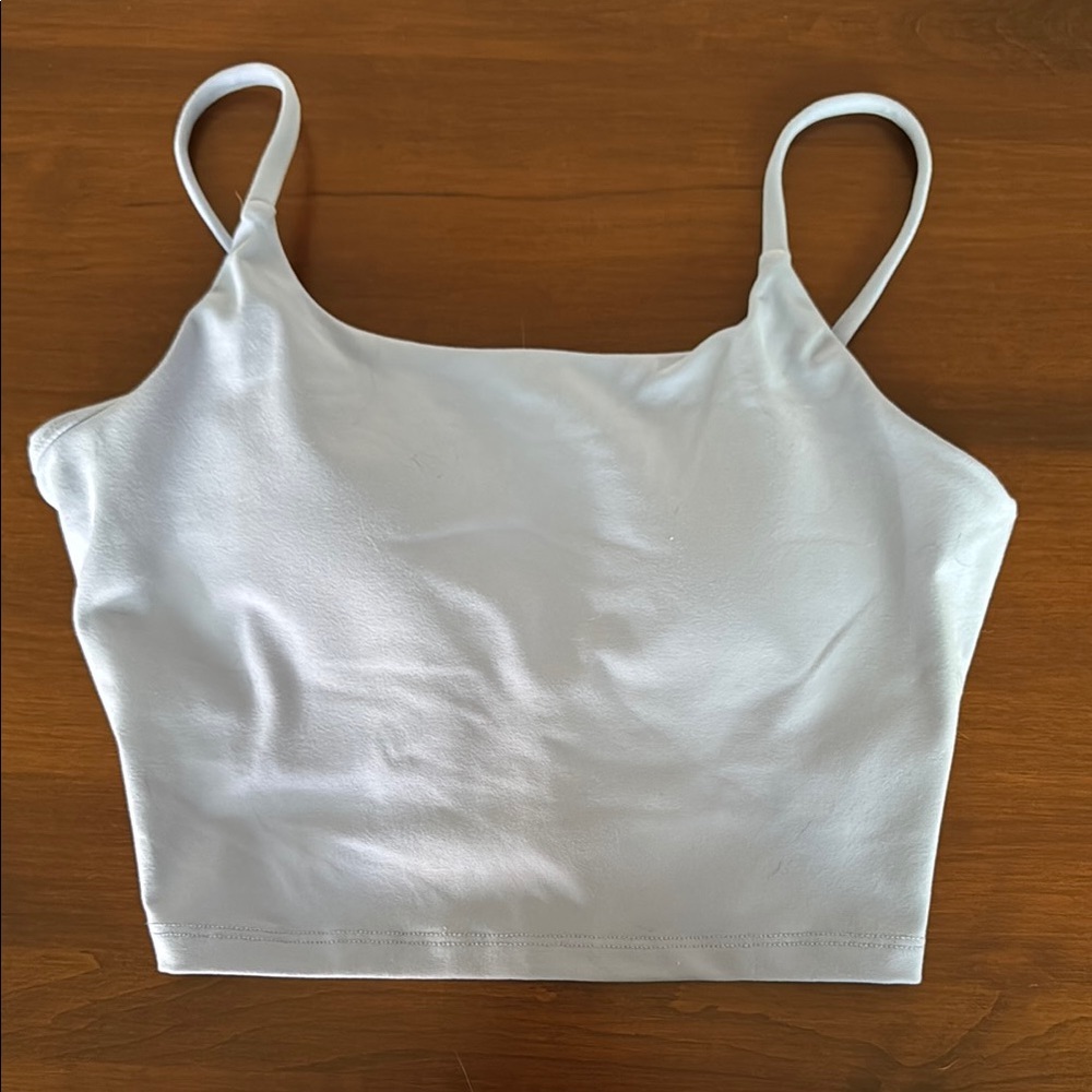 Pink lily Women's light blue Spaghetti Strap sports bra size medium